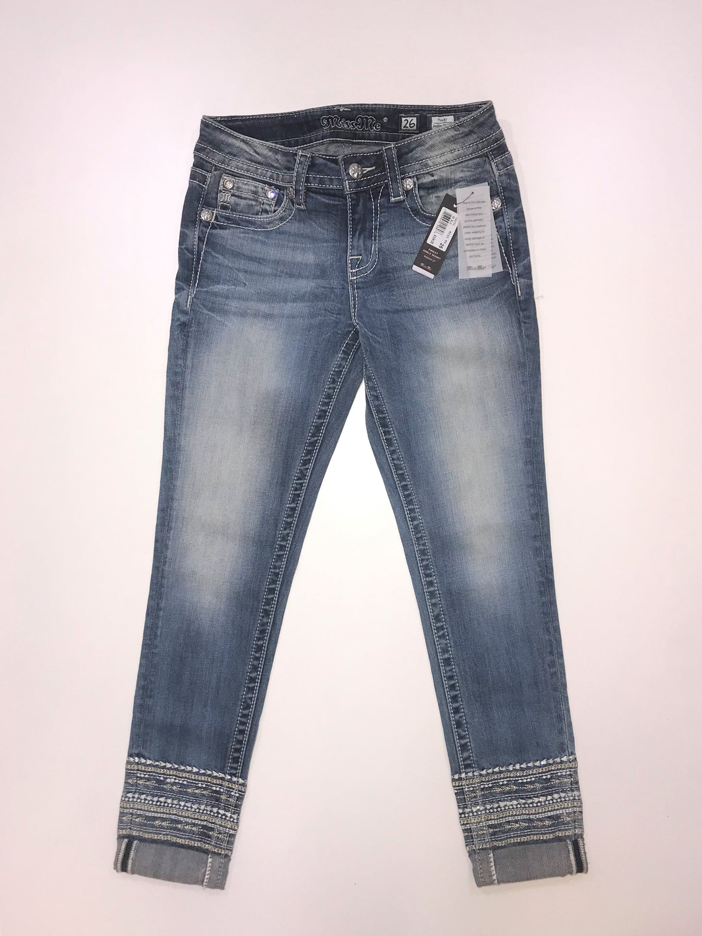 Miss Me Hailey Ankle Skinny Double Cuff Women's Jeans