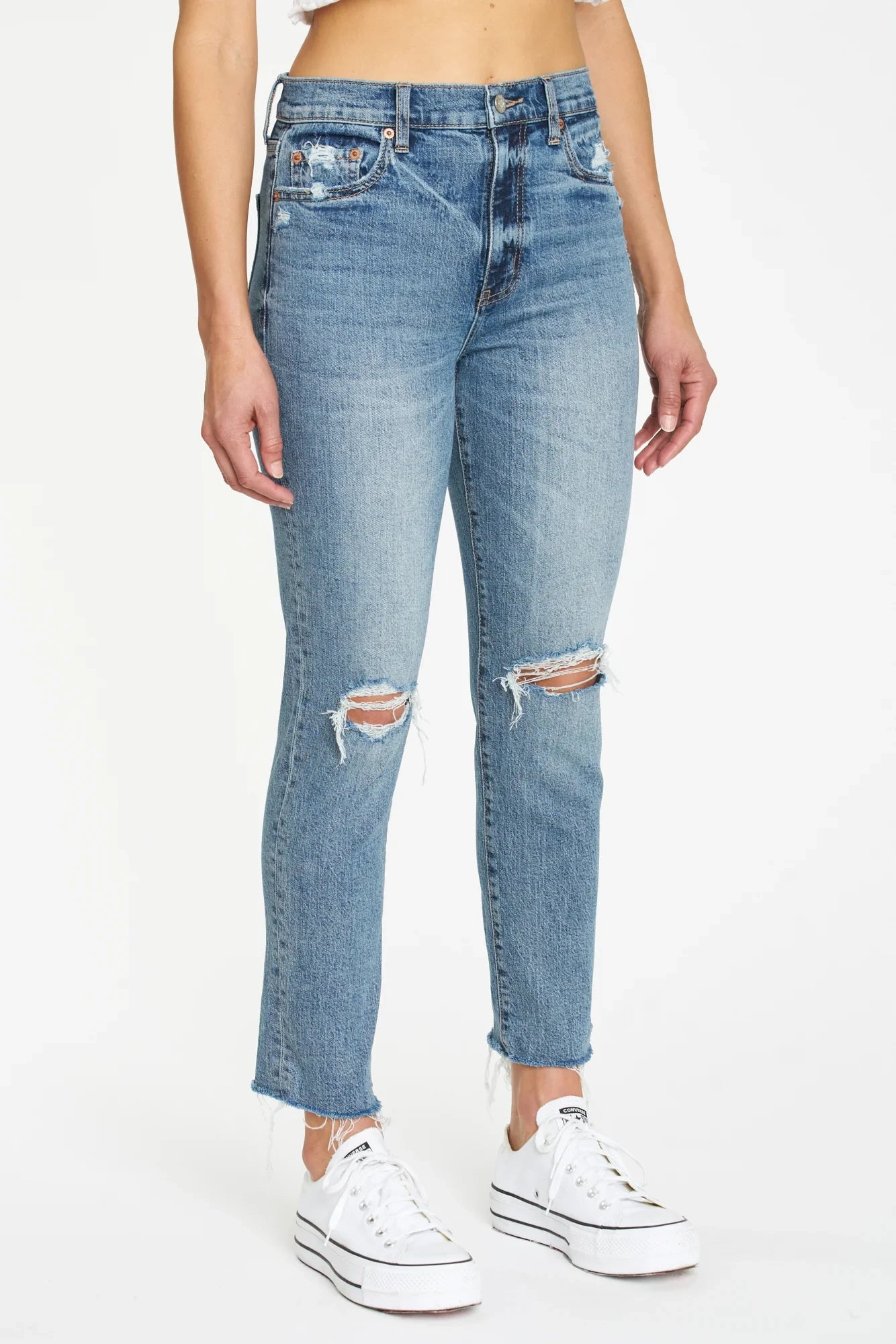 Daze Daily Driver High-Rise Skinny Straight Womens Jeans in Euphoria