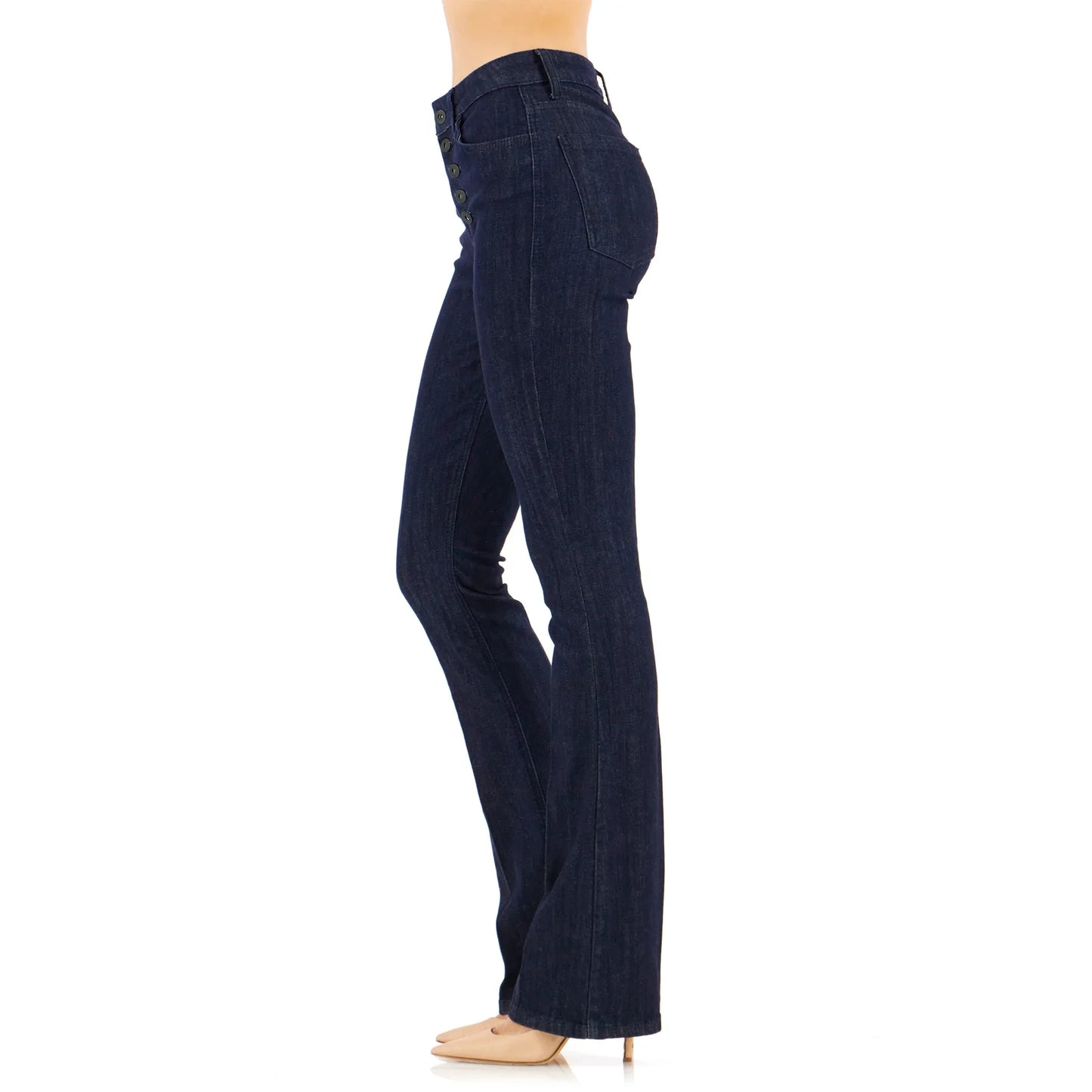 Morrison Denim The Starlet Boot Cut  Exposed Button Fly Jeans - East Coast Rinse