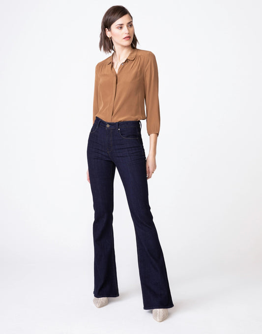 Unpublished Janet High Rise Flare in Marine Women's Jeans