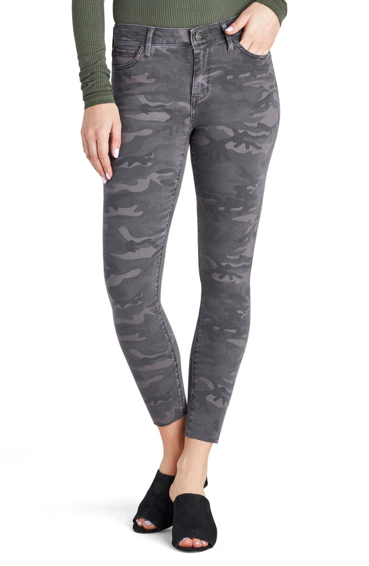 Sam Edelman The Kitten Raw Hem Camo Ankle Skinny Jeans