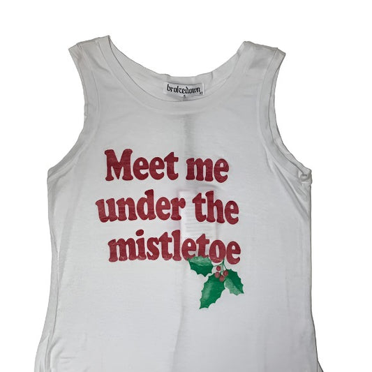 Brokedown Meet Me Under the Mistletoe Women's Tank