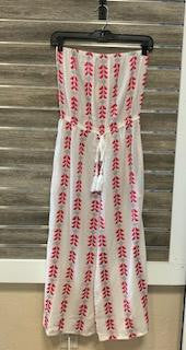 Elan Romper Tie Waist/White/Pink Arrow Print