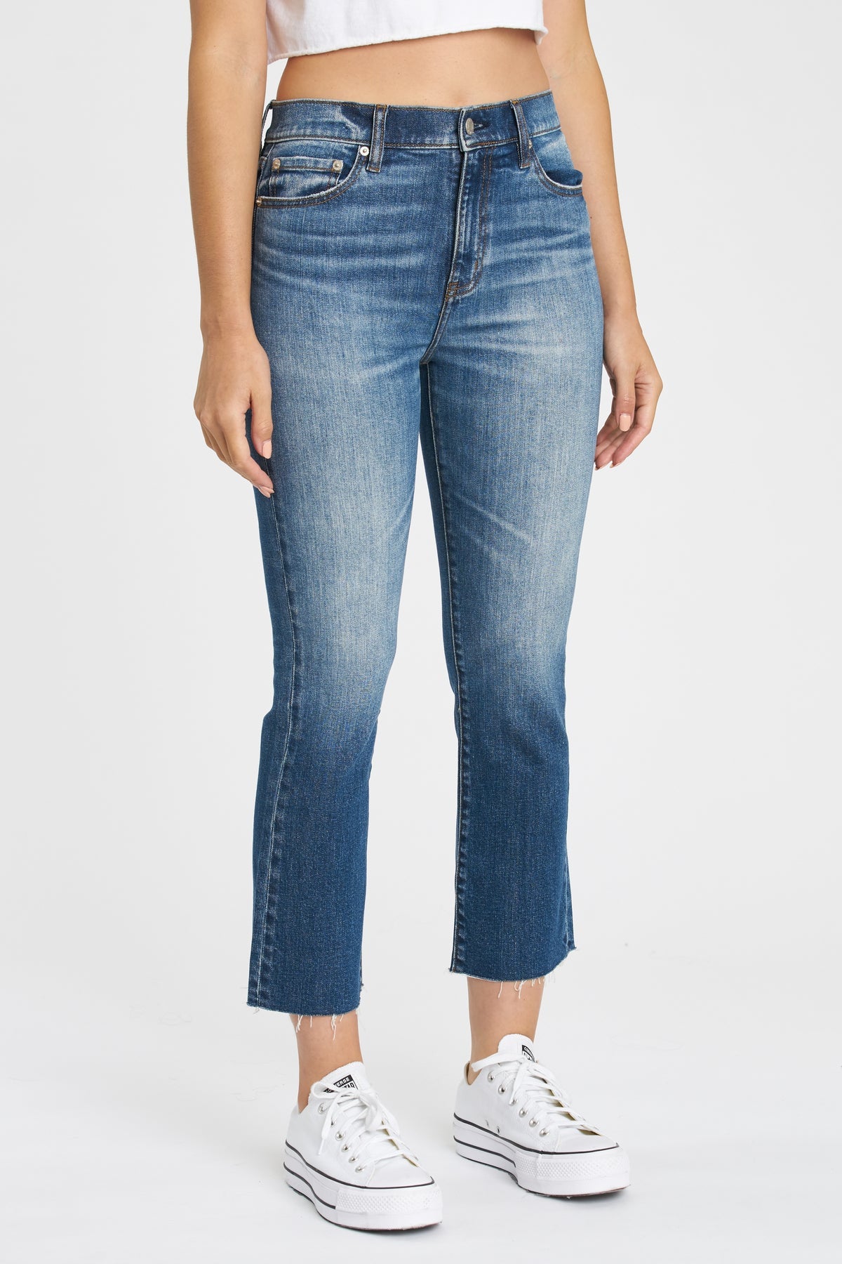 Daze Shy Girl in Snooze High Rise Crop Flare Women's Jeans