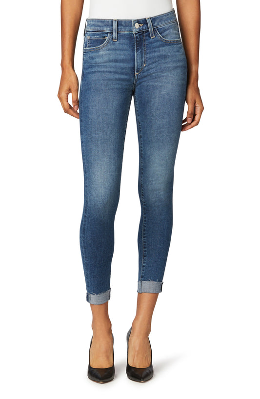 Joe's Jeans The Icon Crop Cuffed Skinny Ankle Jeans in Wavelength