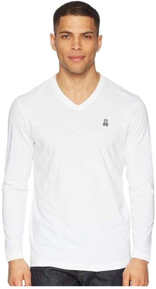 Psycho Bunny Men's Classic Long Sleeve V-Neck T-Shirt