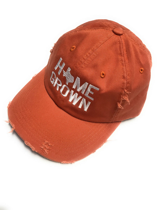 Distressed Trucker Hat "Home Grown - Texas" Stitching-Unisex