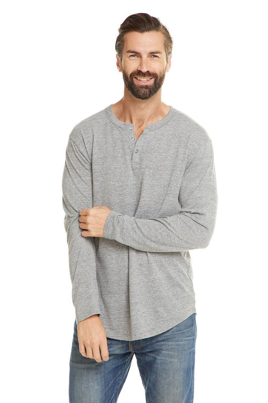 CHASER Triblend Jersey Henley Mens Shirt