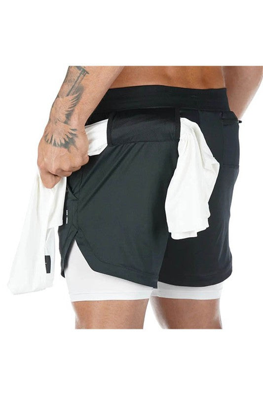 Song and Sol 2 in 1 Quick Dry Men's Fitness Shorts