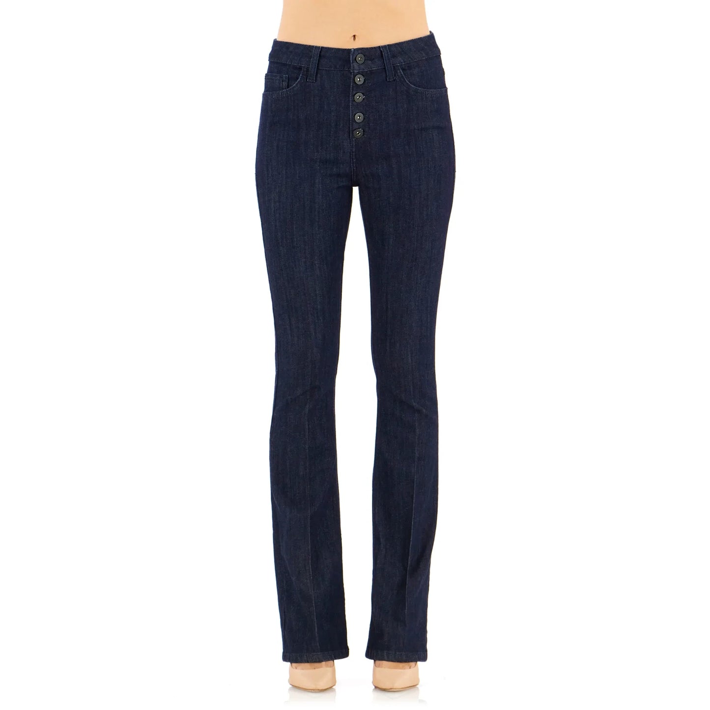 Morrison Denim The Starlet Boot Cut  Exposed Button Fly Jeans - East Coast Rinse