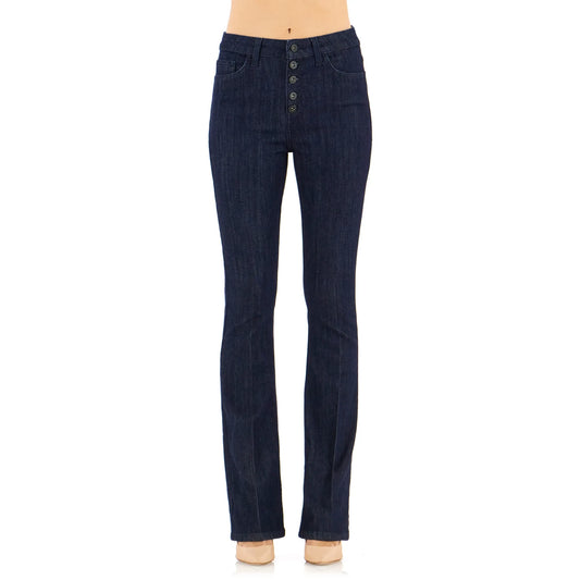 Morrison Denim The Starlet Boot Cut  Exposed Button Fly Jeans - East Coast Rinse