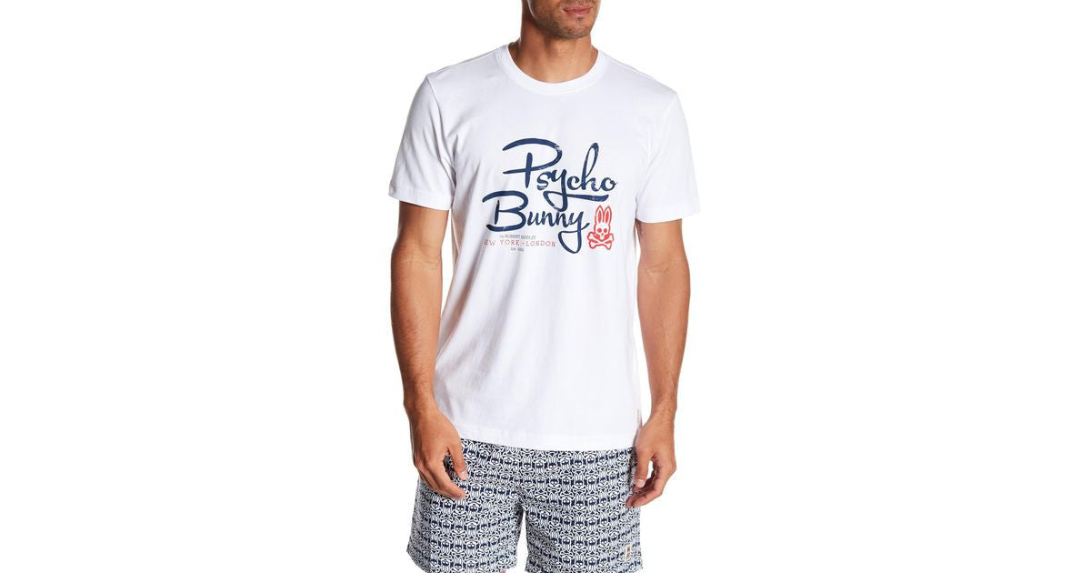 Psycho Bunny Crew Printed Men's Tee