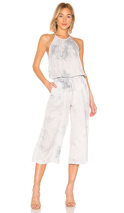 Bella Dahl Pleated Wide-Leg Crop Women's Jumpsuit