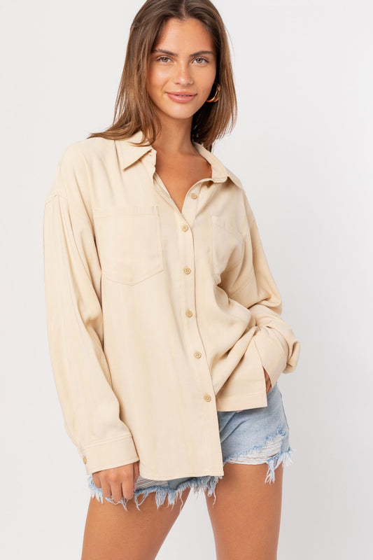 Lelis Collection Oversize Shirt - Cream