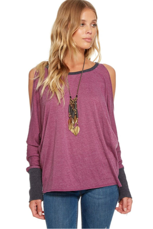 Chaser Blocked Jersey with Dolman Sleeves