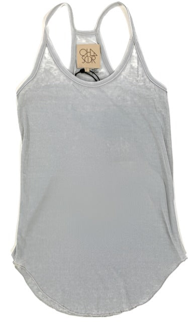 Chaser Vintage Rib Women's Top in Gray