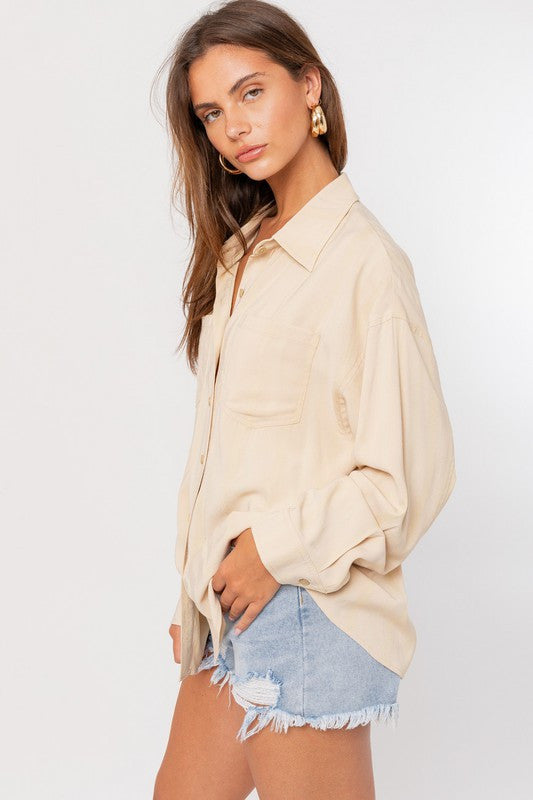 Lelis Collection Oversize Shirt - Cream