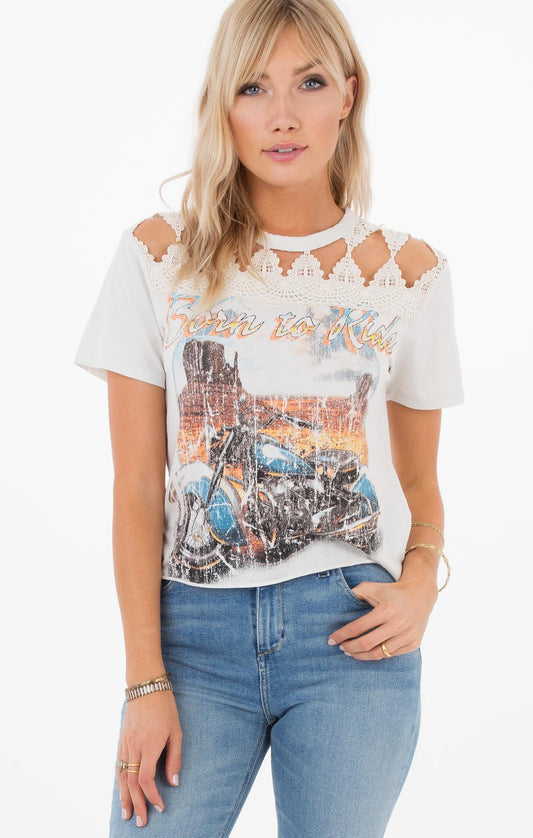 White Crow Women's Born To Ride Top