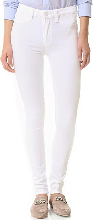 PAIGE Denim Women's Transcend Hoxton Ultra Skinny Jeans, White Mist