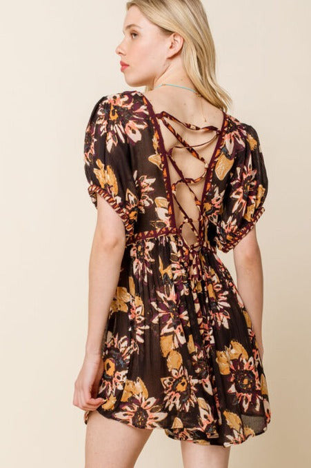Free People Black on the Edge Romper