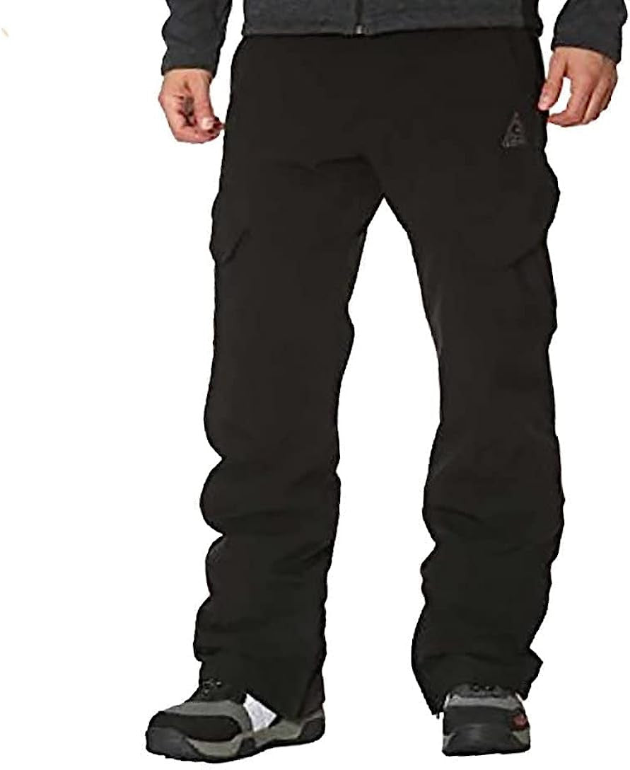 Gerry Men's Snow-tech Pants Boarder Ski Pant 4 Way Stretch (Black, Small)
