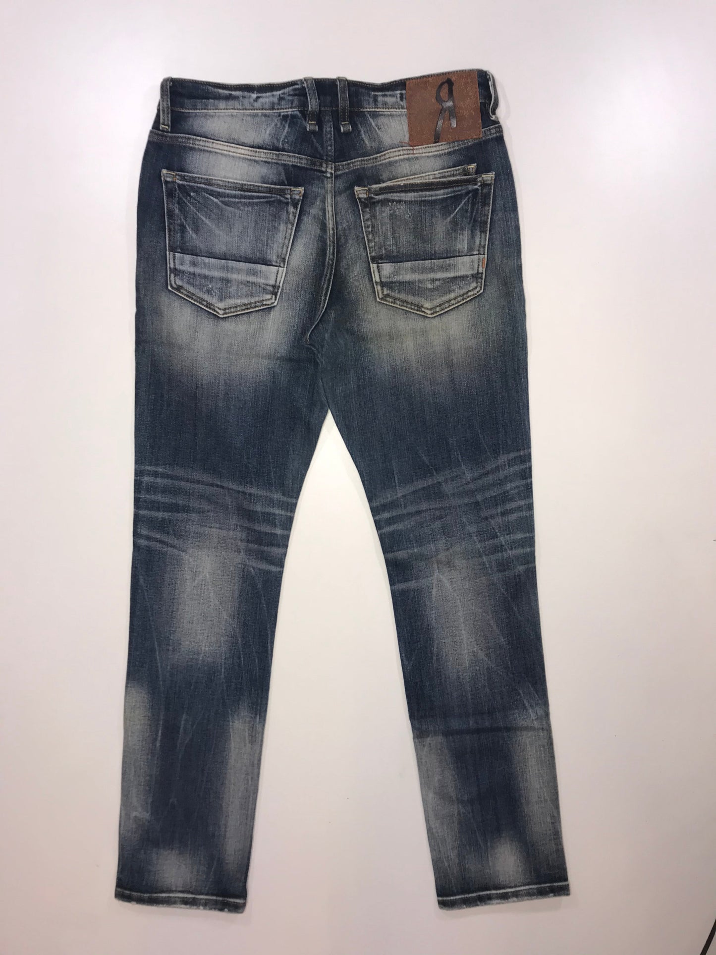 Remix by Rock Revival Destroyed Blue Alt Straight Men's Jeans