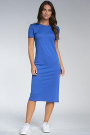 Elan Midi Women's Dress in Deep Blue
