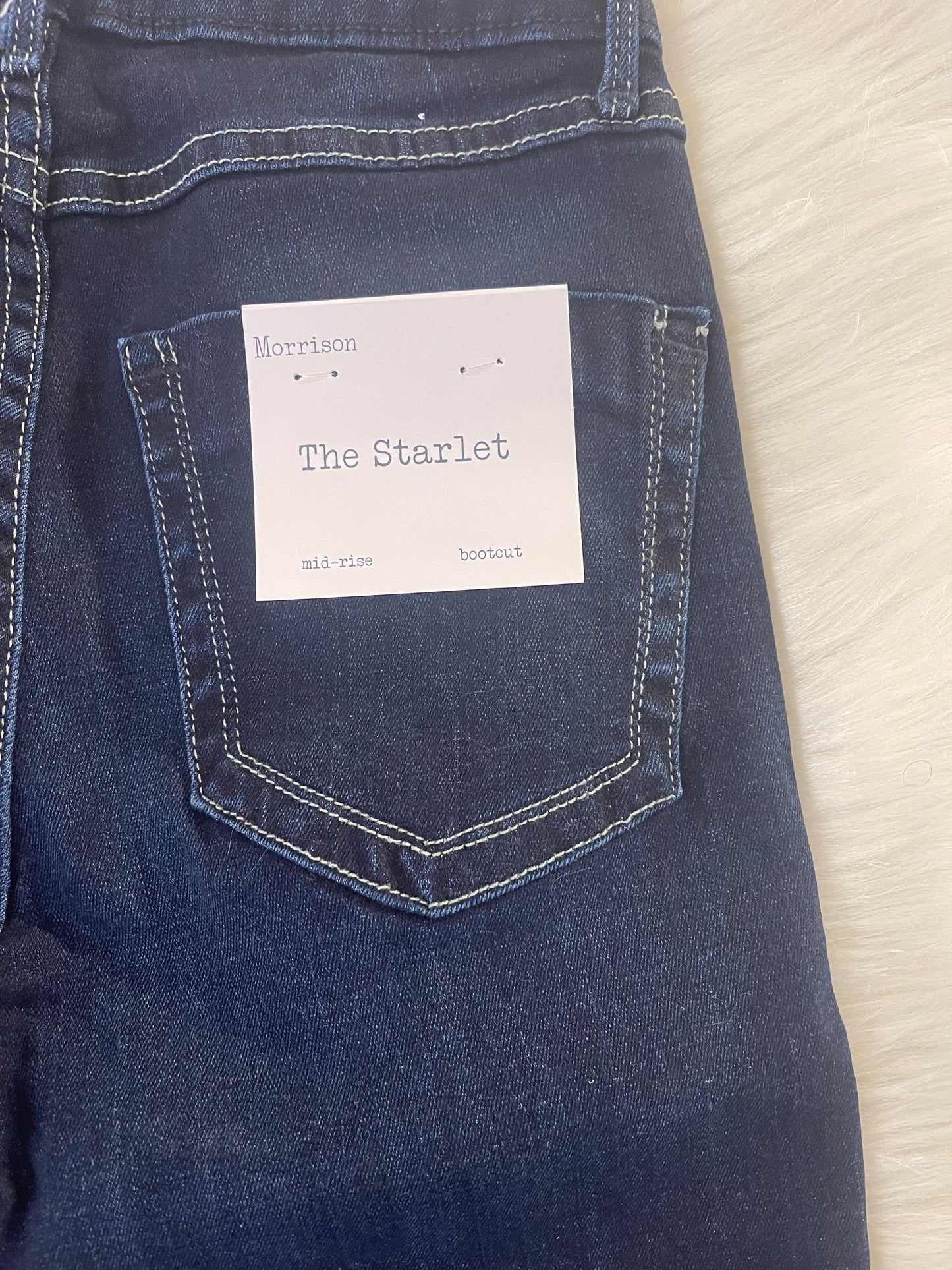 Morrison The Starlet Mid-Rise Bootcut Dark Wash Jeans