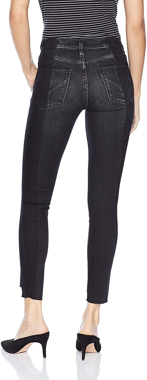 Hudson Women's Jeans NICO Midrise Super Skinny Ankle 5 Pocket, Black Sand