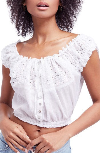 Free People Women's Eyelet You A Lot Top