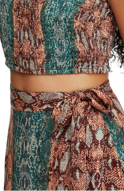 Free People Tropical Date Crop Top & Wrap Women's Skirt