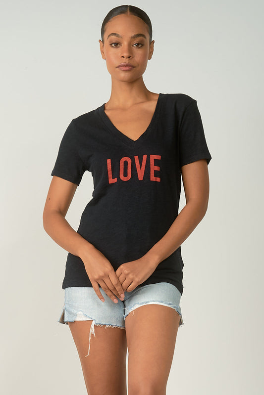 Elan Black/Red "Love" Tee