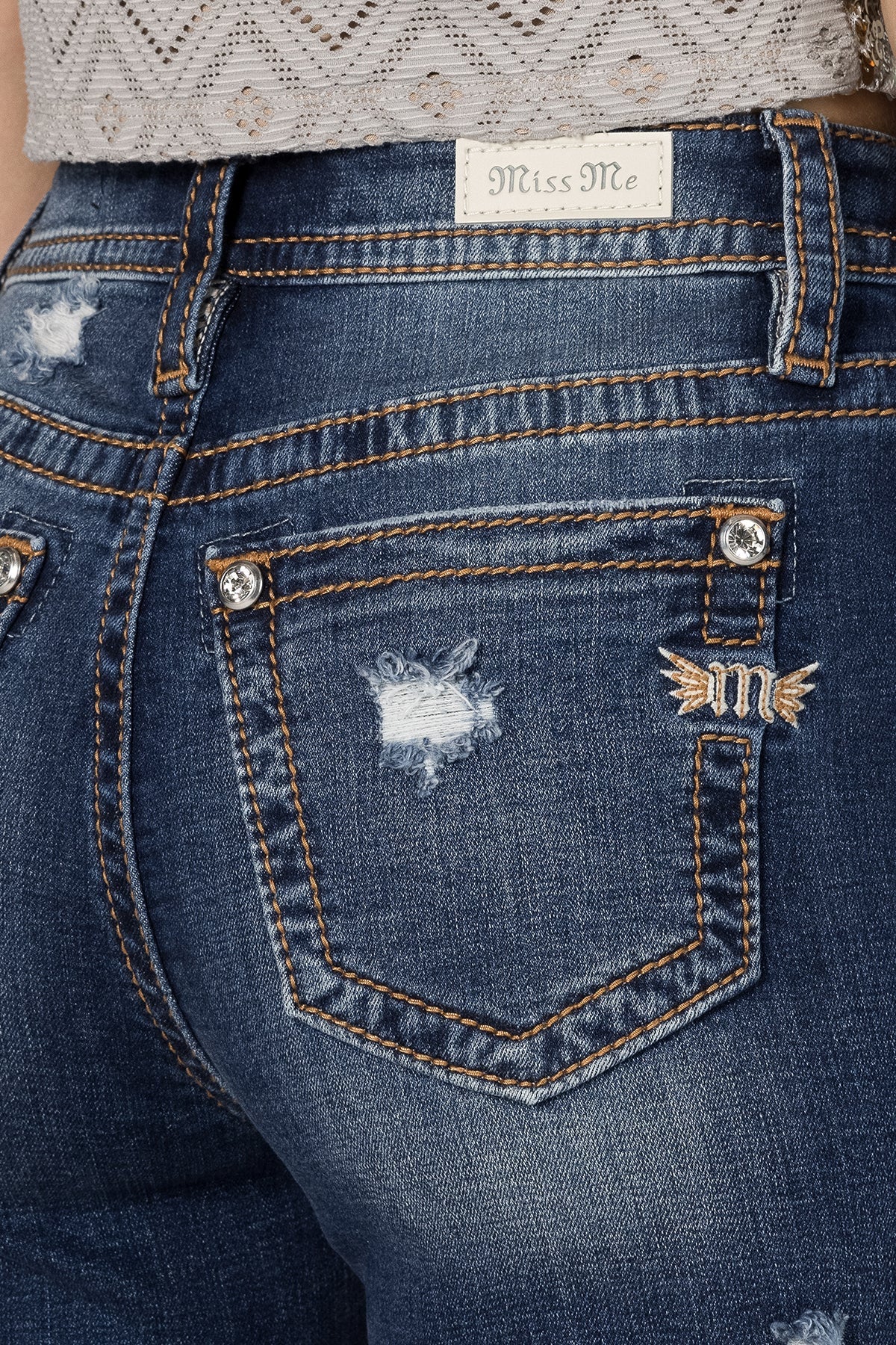 Miss Me Torn High Rise Ankle Skinny Jeans