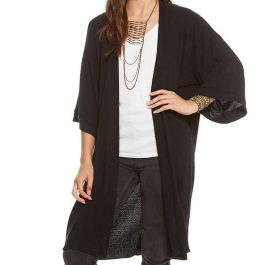 Chaser Love Rib Open Front 3/4 Sleeve Women's Cardigan