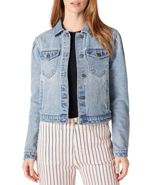 Sam Edelman Jazzi Cotton Puff-Sleeve Denim Jacket