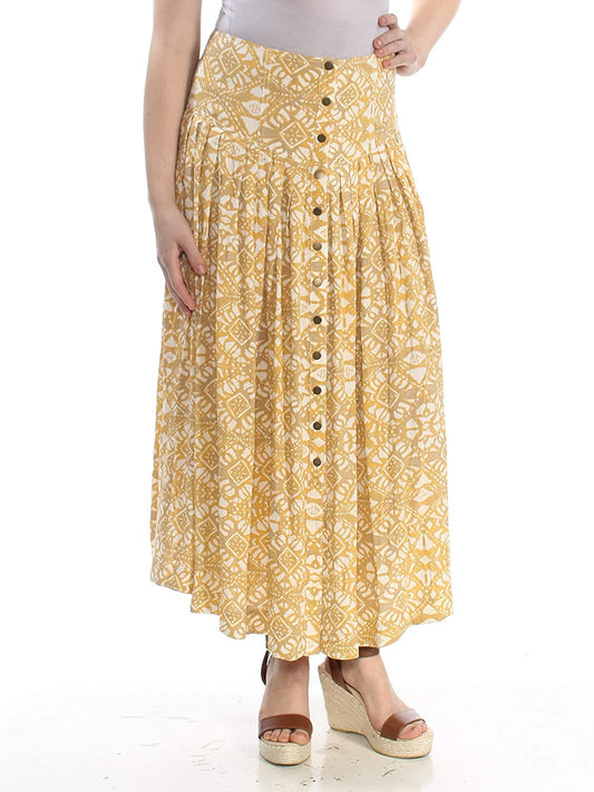 Free People Womens Lovers Dream Pleated Midi Skirt