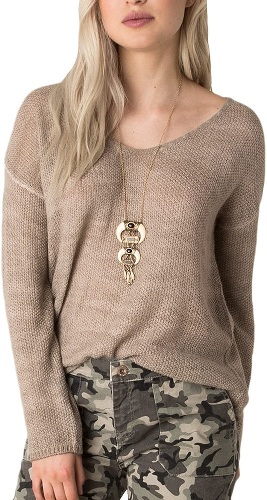 White Crow Ace Pullover Knit Sweater in Moon Rock