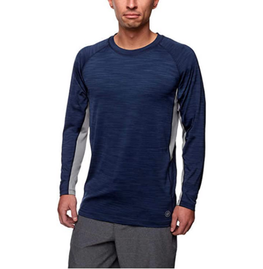 Hang Ten Men's Long Sleeve Sun Tee - Dress Blue