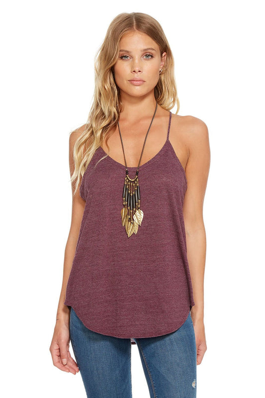 Chaser Triblend Scoop Neck Strappy Women's Top