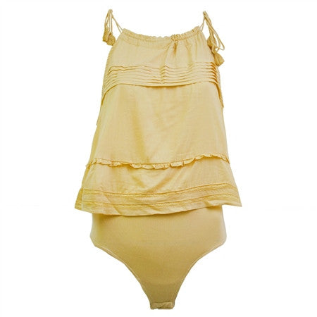 Free People Trust Me Bodysuit in Buttercup