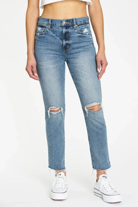 Daze Daily Driver High-Rise Skinny Straight Womens Jeans in Euphoria