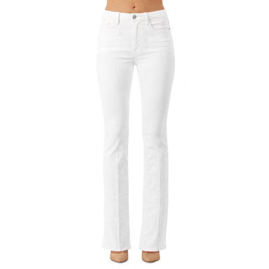 Morrison Denim The Starlet Mid Rise Bootcut Women's Jeans in White