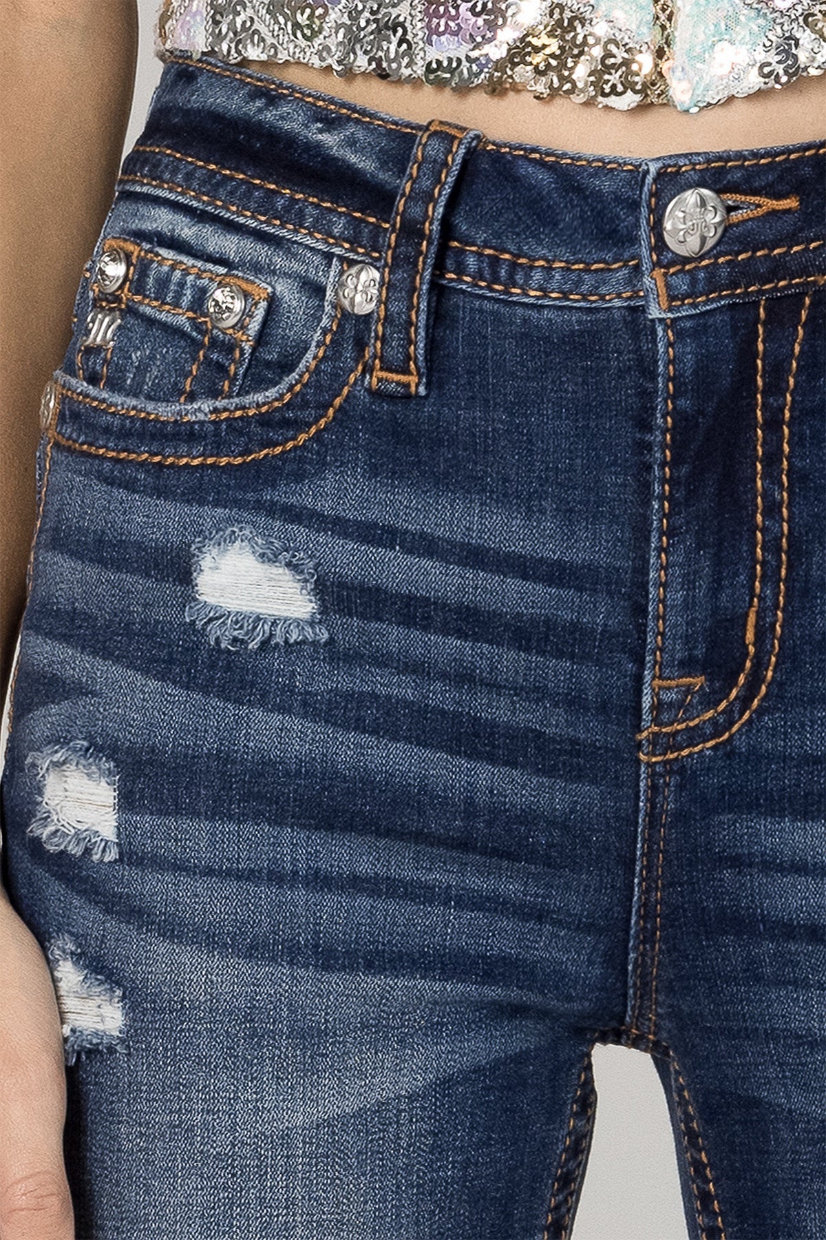 Miss Me Torn High Rise Ankle Skinny Jeans