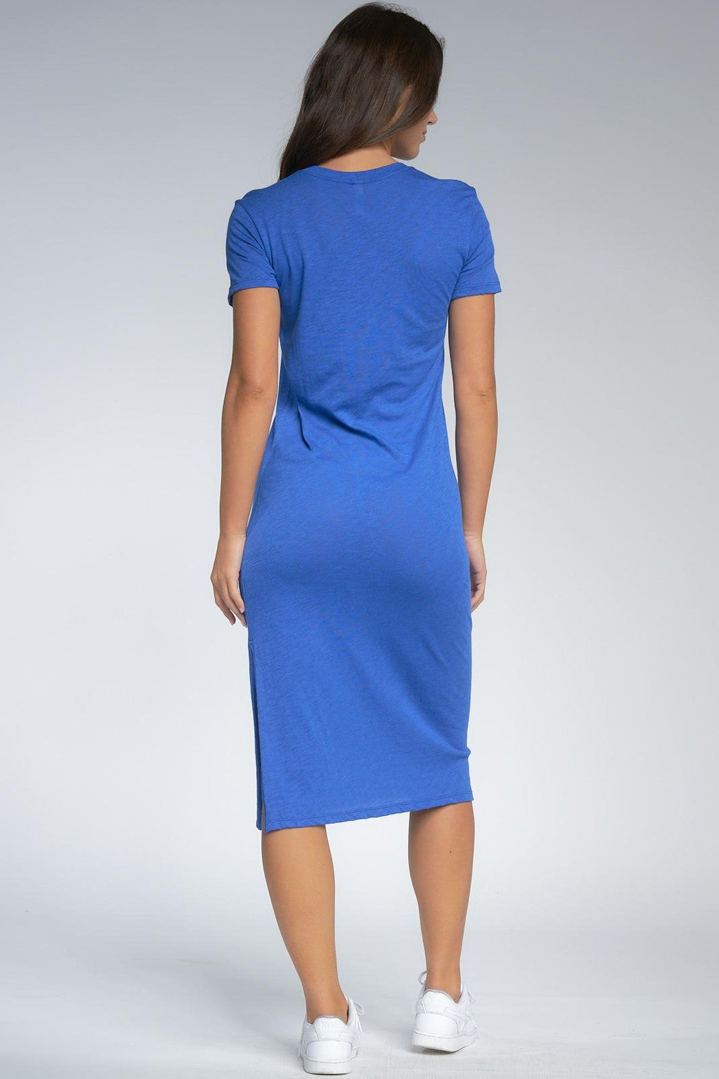 Elan Midi Women's Dress in Deep Blue
