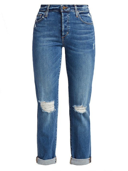 Joe's Jeans the Niki Boyfriend Ripped Raw Hem Single Cuff Jeans