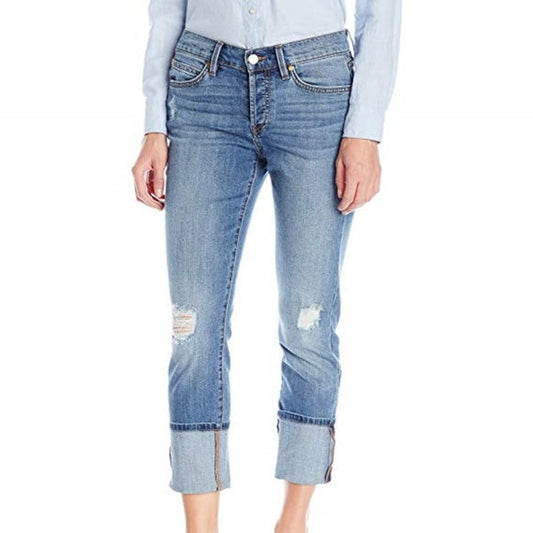 Level 99 Morgan Slouchy Cuffed Straight Jeans