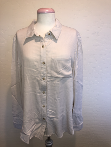 Hem and Thread Gingham Contrast Button Down Long Sleeve