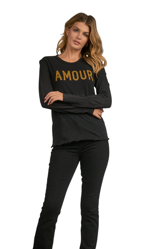 Elan Black/Mauve "Amour" Women's Tee