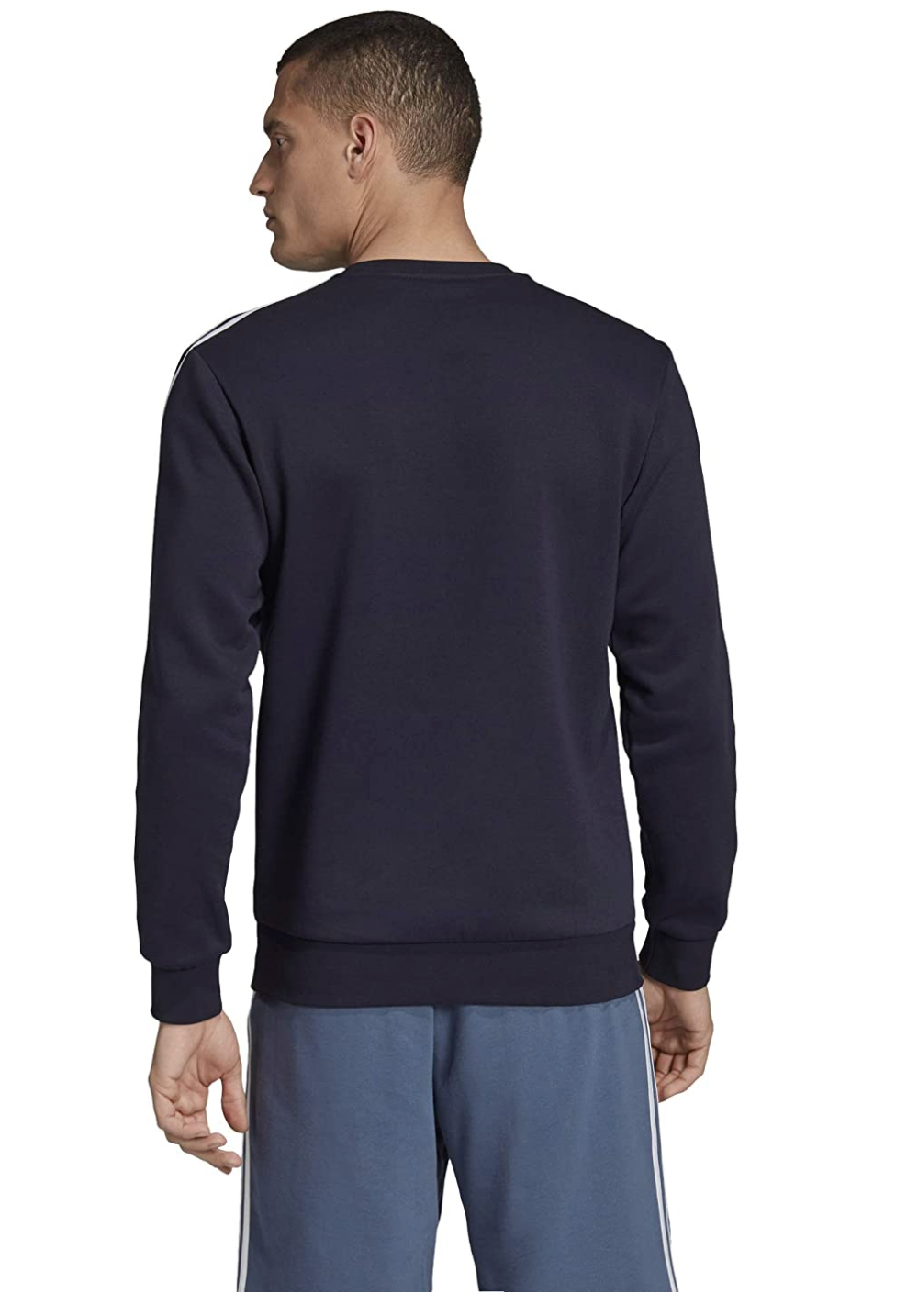 Adidas Men's Essentials 3-Stripes Fleece Crew Sweatshirt