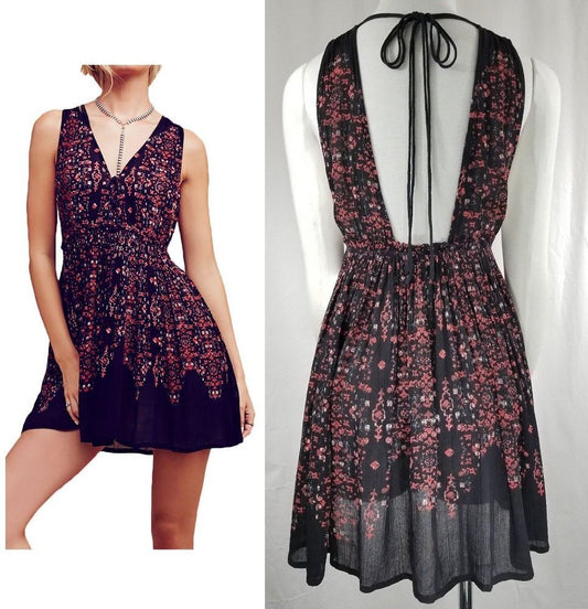 Free People Black Athena Mini Women's Dress